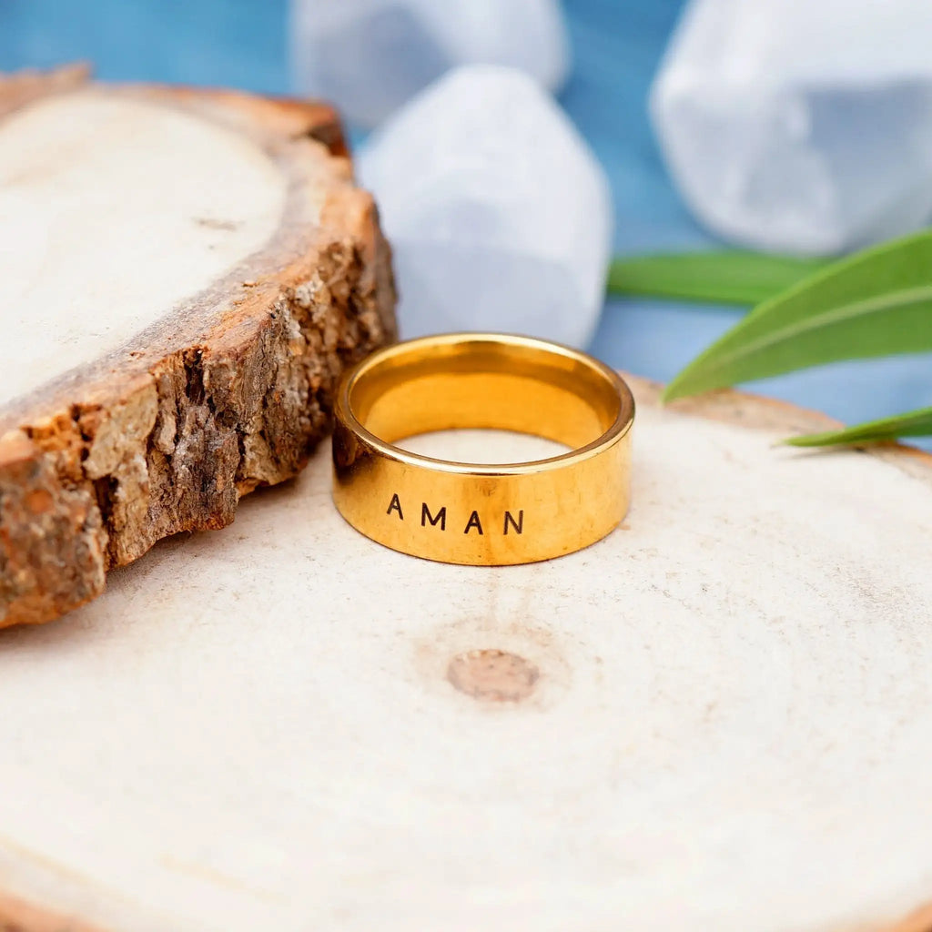 PERSONALISED BRUTE RING UNISEX (22K ROSE GOLD PLATED)